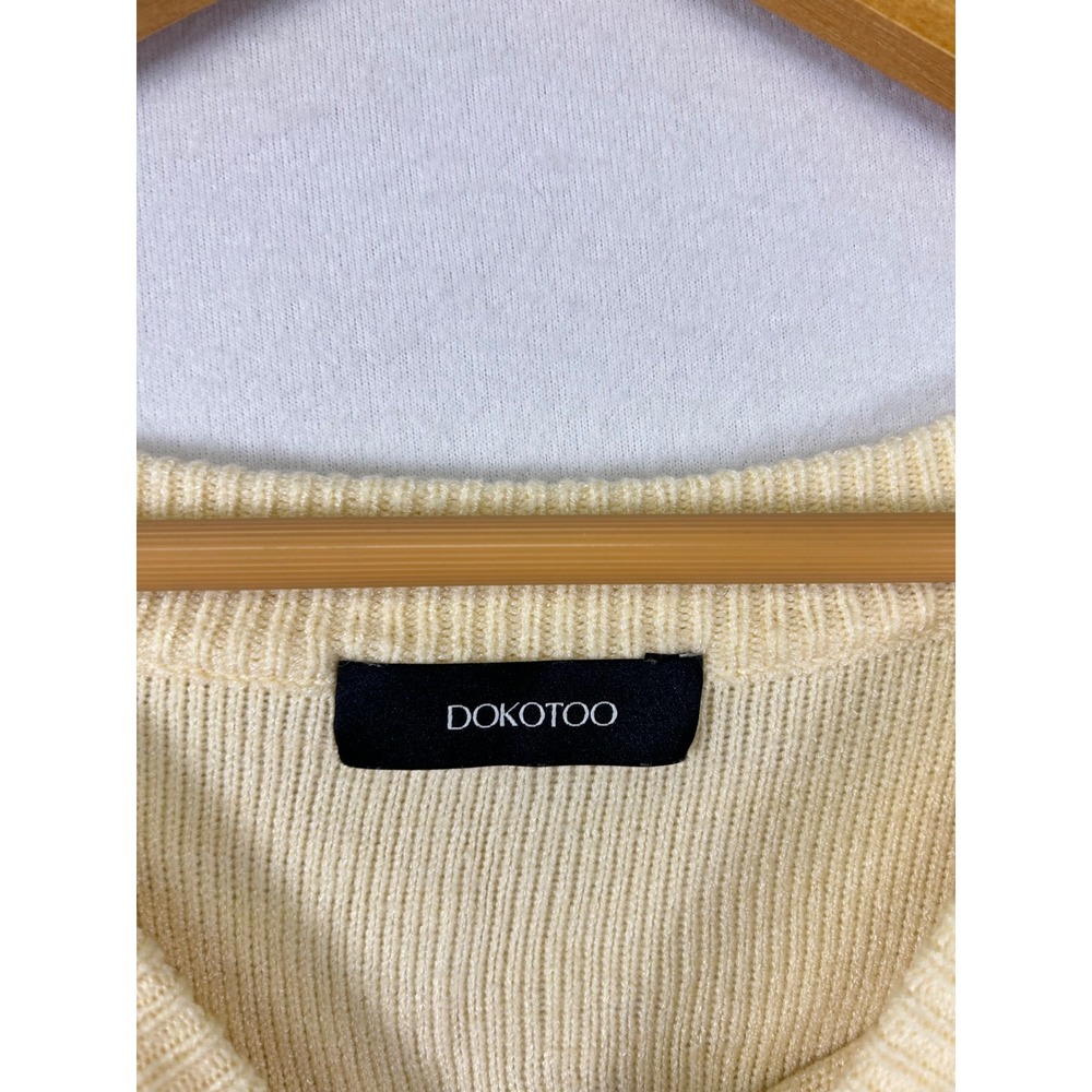 Dokotoo Sweater Soft Womens 2XL Yellow Oversized Relaxed Balloon Sleeve Pullover - Picture 2 of 9
